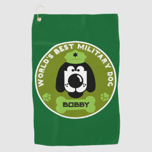 World's Best Military Dog Golf Towel