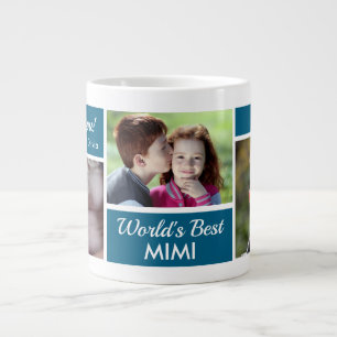 World's Best Mimi Photo Collage Giant Coffee Mug