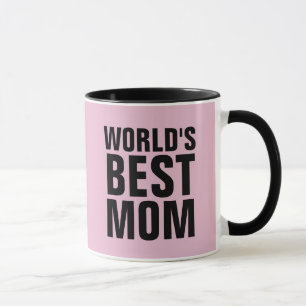 WORLD'S BEST MOM COFFEE PINK  MUGS