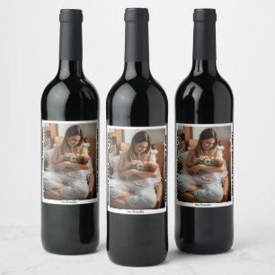 World's best mom ever happy mother's day  wine label