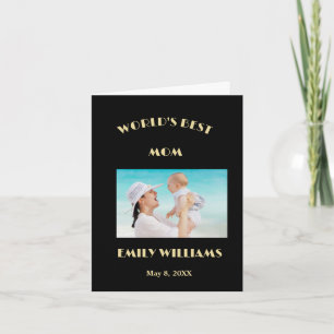 World's Best Mom Mother's Day Photo Personalize Card