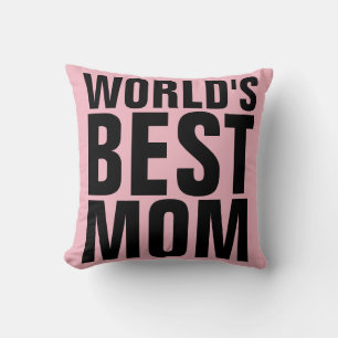 WORLD'S BEST MOM Pink Pillow