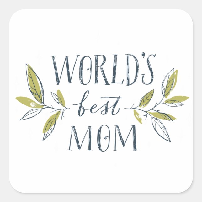 worlds-best-mom square sticker (Front)
