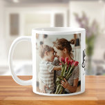 Worlds Best Mommy Photo with White Writing Coffee Mug<br><div class="desc">Celebrate breast with this beautiful design with a customizable photo for breast. The thermo shows 2 vertical photos of the son or daughter or children with breast and the phrase "Worlds best mommy" in a modern white script. Customize the simple breast gift photographic plate by adding the name Child or...</div>
