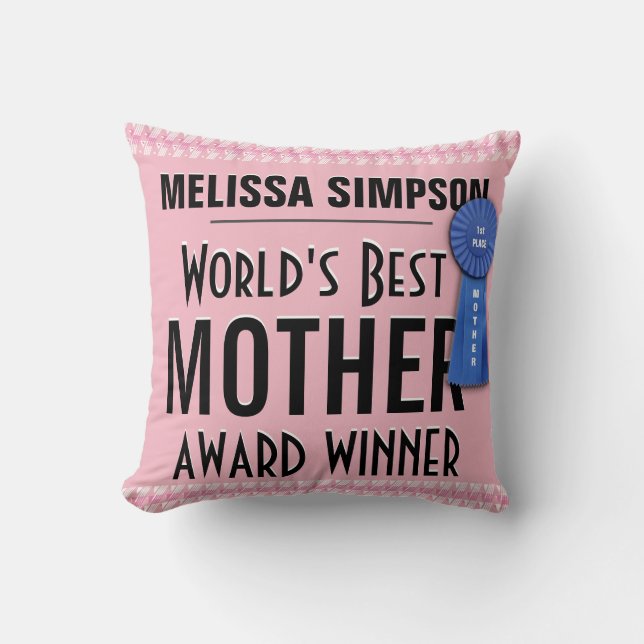 World's Best Mother Award Cushion (Front)
