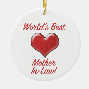 World's Best Mother-In-Law Ceramic Ornament