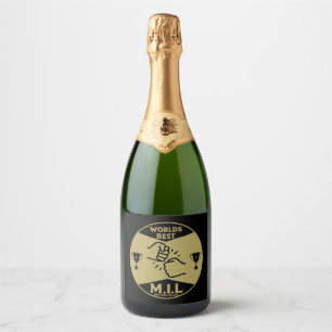 Worlds Best Mother-In-Law Sparkling Wine Label