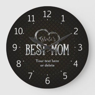 World's Best Mum Adorable Gift Large Clock