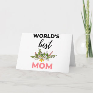 World's Best Mum black Holiday Card