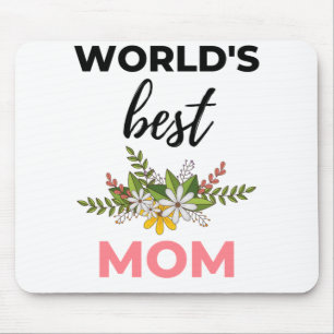 World's Best Mum black Mouse Pad