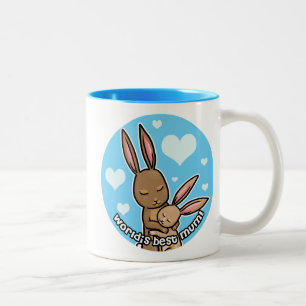 Worlds best Mum Bunny Two-Tone Coffee Mug