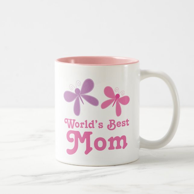 Worlds Best Mum Butterfly Mug Mothers Day Gift (Right)