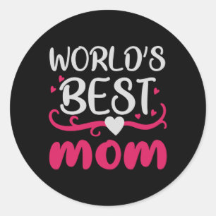 World's Best Mum Classic Round Sticker