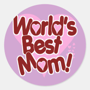 World's BEST Mum Classic Round Sticker