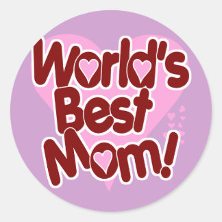World's BEST Mum Classic Round Sticker