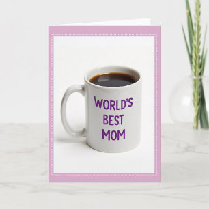 Worlds Best Mum Coffee Mug Card