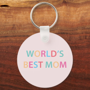 World's Best Mum Colourful Key Ring