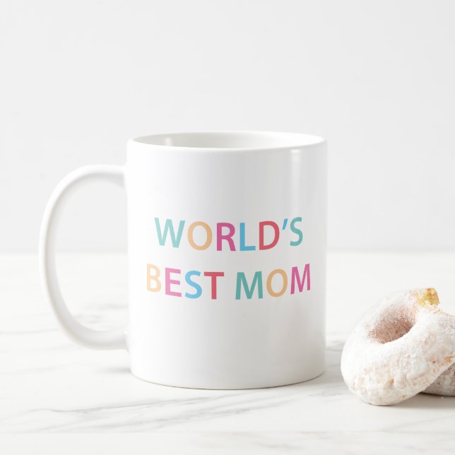 World's Best Mum Colourful Mug (With Donut)