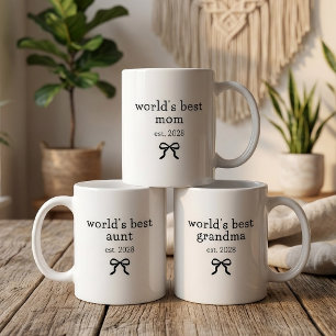 World's Best Mum Custom Modern Script New Mum Coffee Mug