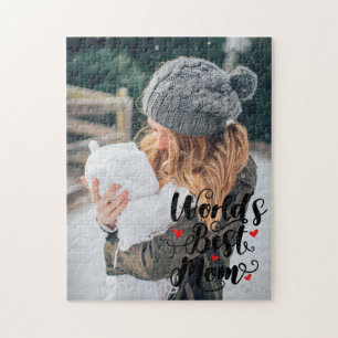 World's Best Mum Custom Photo Jigsaw Puzzle