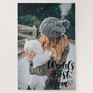 World's Best Mum Custom Photo Jigsaw Puzzle