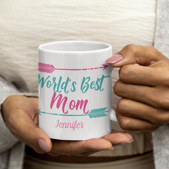 World's Best Mum Cute Custom Mother's Day Coffee Mug (Creator Uploaded)