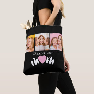 Worlds Best Mum Cute Heart Elegant Practical Tote Bag