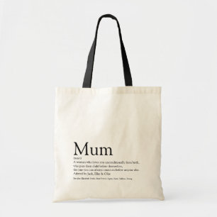 World's Best Mum Definition Quote Modern Tote Bag