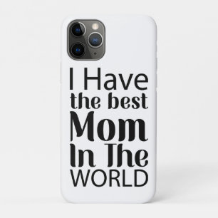 Worlds Best Mum Elegant Black and White Script iPhone 11 Pro Case