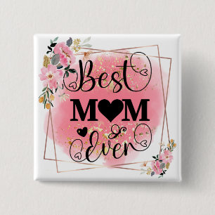 Worlds Best Mum Elegant Mother's Birthday Gift 15 Cm Square Badge
