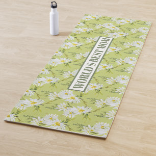 World's Best Mum Floral Daisy  Yoga Mat