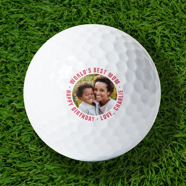 World's Best Mum Happy Birthday Photo Golf Balls (Creator Uploaded)