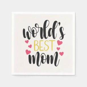 World's Best Mum Mother's Day   Paper Napkin