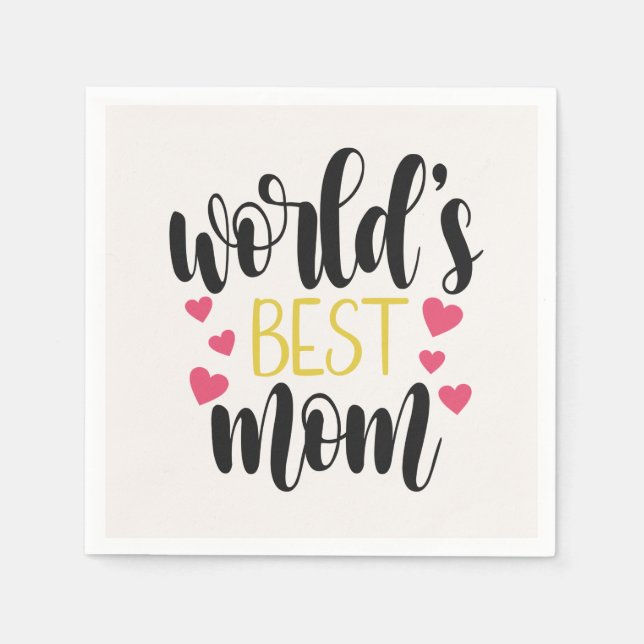 World's Best Mum Mother's Day | Paper Napkin (Front)