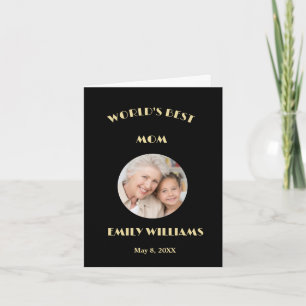 World's Best Mum Mother's Day Photo Personalise Card
