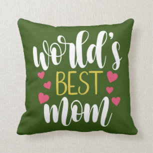 World's Best Mum Mother's Day   Throw Pillow