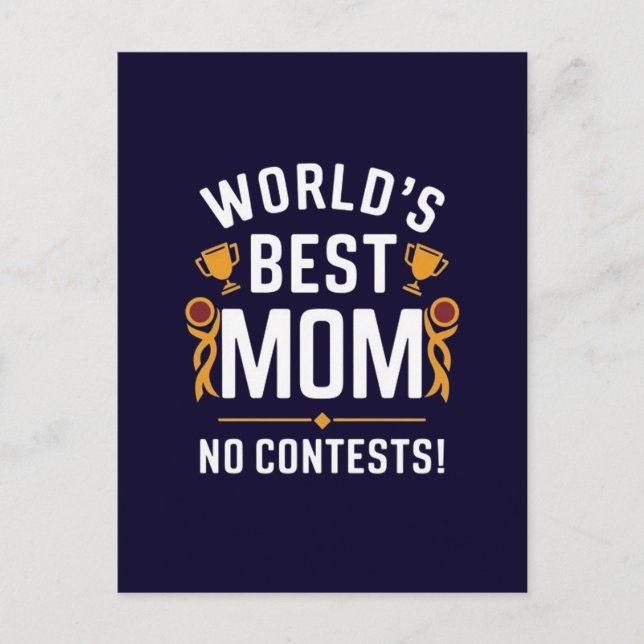 World's best mum no contest  postcard (Front)