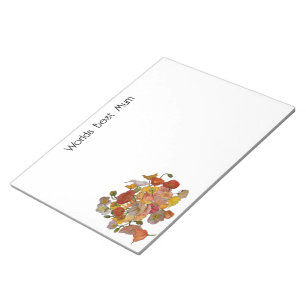 Worlds Best Mum Note Pad with Poppies
