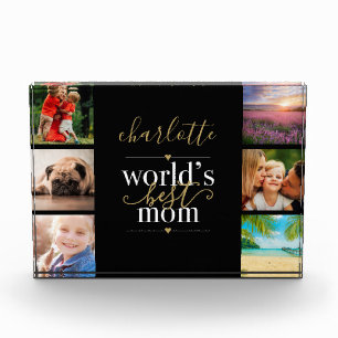 Worlds Best Mum Personalised 6 Photo Block