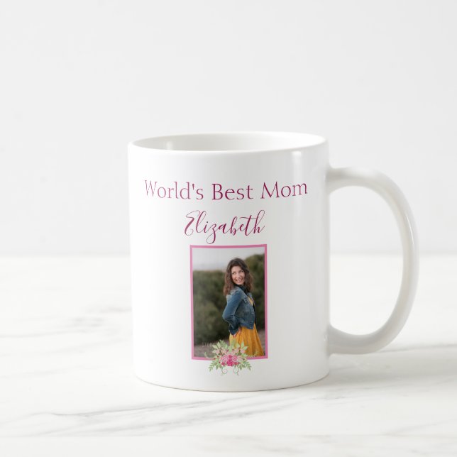 Worlds Best Mum Photo Customisable Frame Coffee Mug (Right)