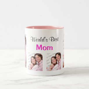 World's Best Mum Photo Mug PInk