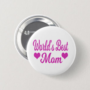 World's Best Mum Pink 6 Cm Round Badge