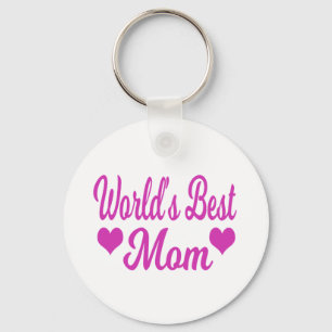 World's Best Mum Pink Key Ring