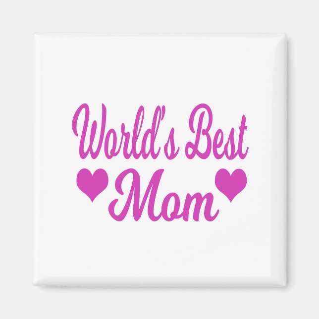 World's Best Mum Pink Magnet (Front)