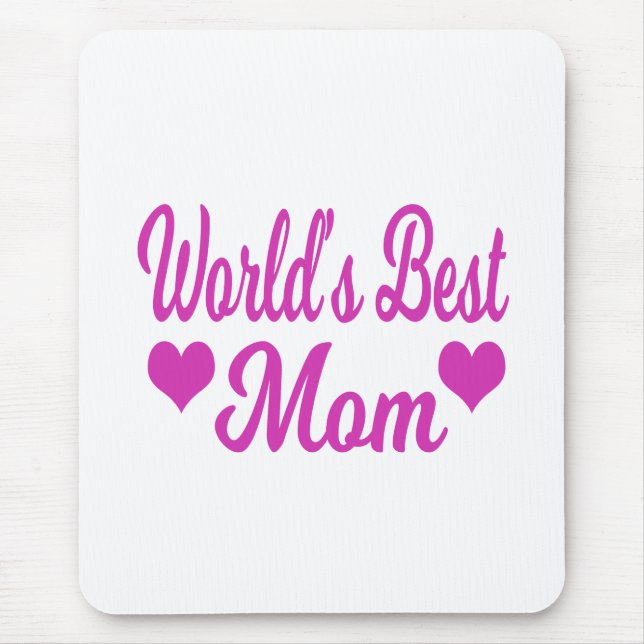 World's Best Mum Pink Mouse Pad (Front)