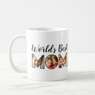 World's Best Mum Quote 3 Photo Collage Coffee Mug