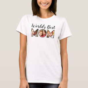 World's Best Mum Quote 3 Photo Collage T-Shirt