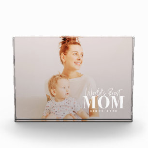 World's Best Mum Since 20XX Modern Photo Block