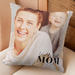 World's Best Mum Since 20XX Modern Photo Cushion<br><div class="desc">This simple and modern design is composed of sans serif and playful cursive typography and add a custom photo.</div>