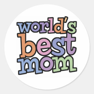 Worlds Best Mum T-Shirts & Gifts Classic Round Sticker
